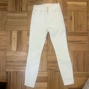 White High-Rise Skinny Seven Jeans - Women's Classic Fit
